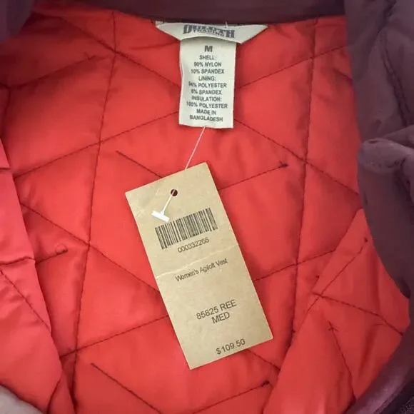 Duluth Trading Vest Agiloft Quilted Puffer Zip Pockets Insulated Womens Med NWT - Picture 4 of 4